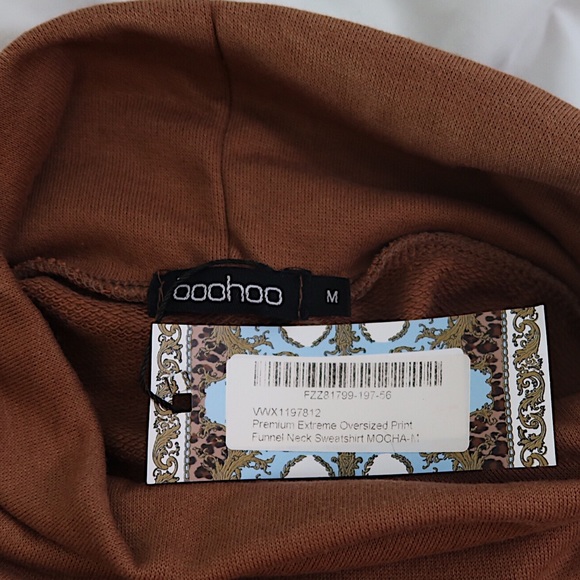 Boohoo | Oversized Funnel Neck Sweatshirt - Picture 6 of 6